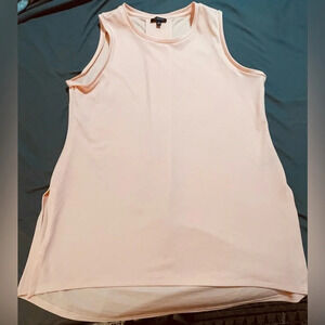 The‎ Limited Light Pink Tank Top Size Large  Dressy Hi-Low Flowy Crew Neck